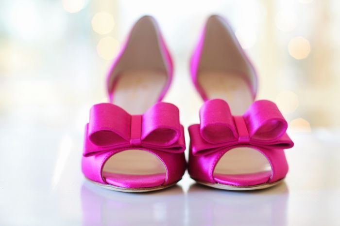pantofi roz cu funda